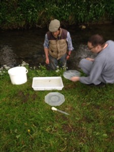 Darren and Paul inspecting the samples