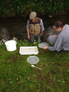 Darren and Paul inspecting the samples