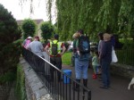 The crew gathered at the park, awaiting instructions